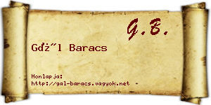 Gál Baracs névjegykártya